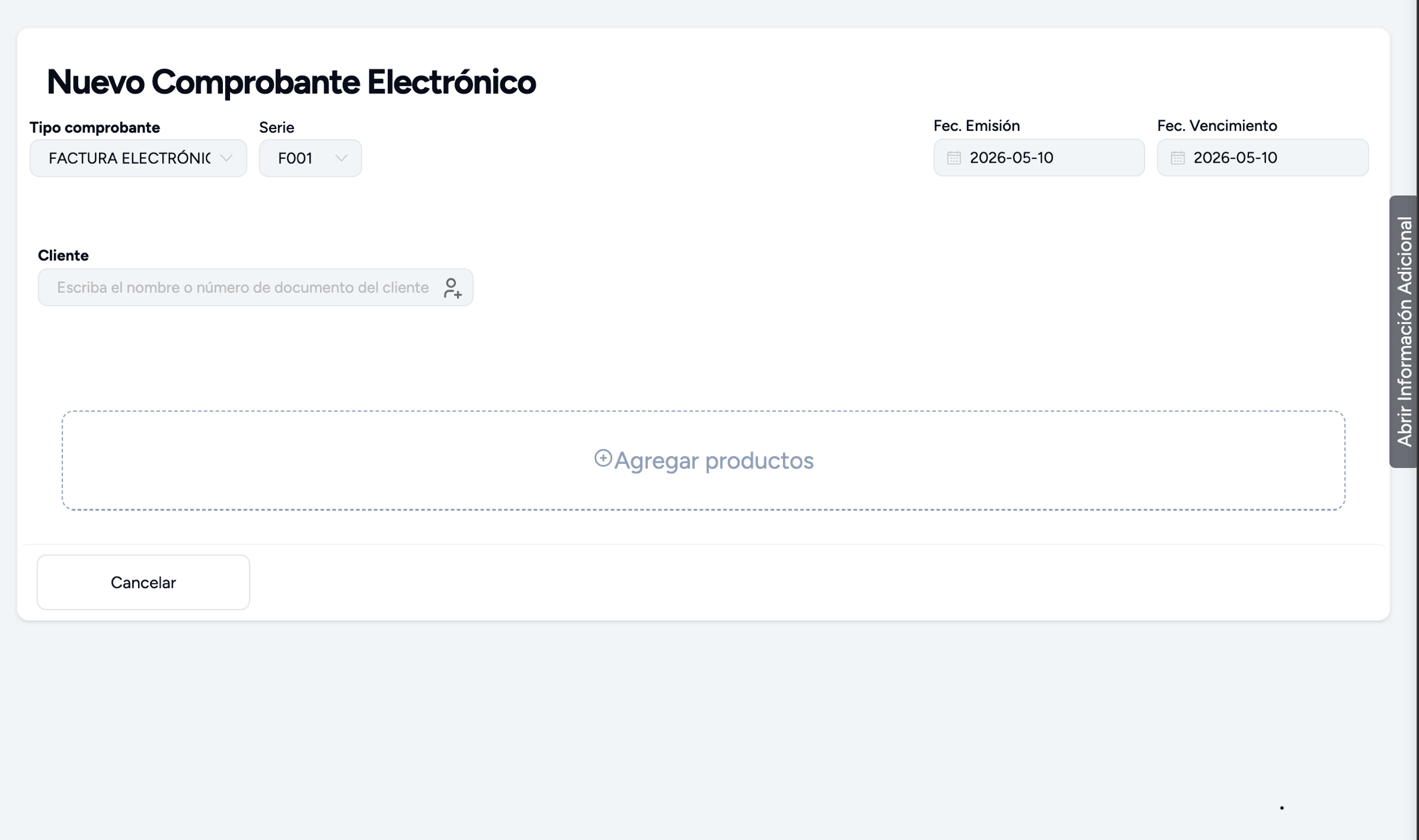 Nuevo comprobante electrónico simplificado